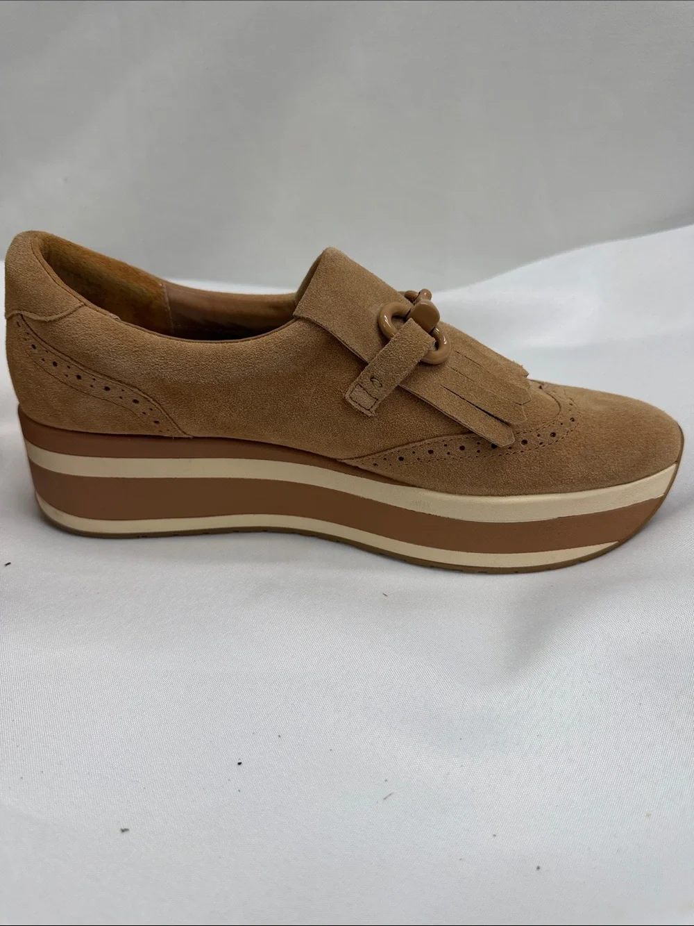Dolce Vita Tan Suede Fringe Loafer Sneakers
